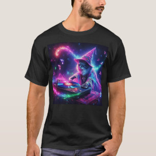 PLUR DJ Vibes Trippy Cat Festival EDM Rave Essenti T-Shirt