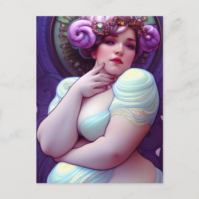Plus Sized Beautiful Goddess Postcard (Front)
