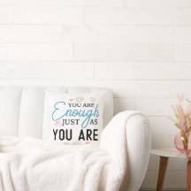 Plush Cotton Decorative Motivational Throw Pillow