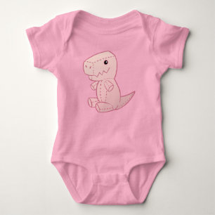 Plush Cute T-Rex Baby Bodysuit