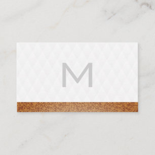 Plush Diamond Pattern with Stylish Tile Trim Business Card