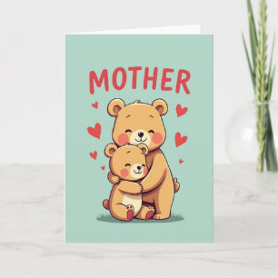 Plush Mother Bear Hug Card