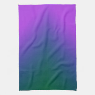 Plush Peacock Ombre Tea Towel