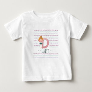 Plush Plink Cute Ballerina Letter D Toddler  Baby T-Shirt