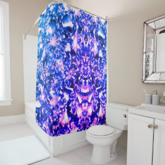 Plush Purple Diamonds Shower Curtain