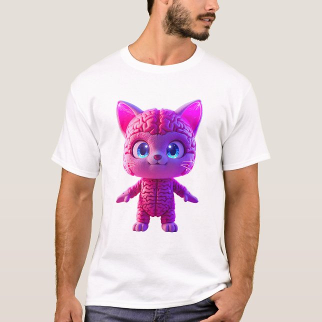 Plushie Cyberpunk Cat T-Shirt (Front)