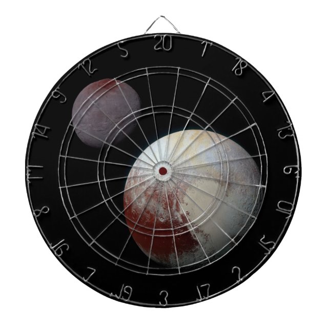 Pluto & Charon 9th or Dwarf Planet Solar System Dartboard (Front)
