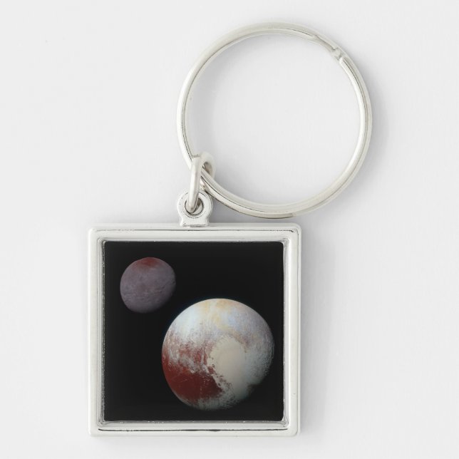 Pluto & Charon 9th or Dwarf Planet Solar System Key Ring (Front)
