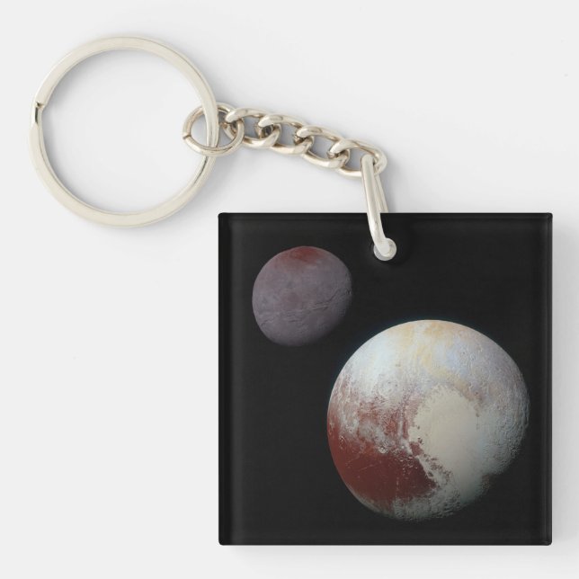 Pluto & Charon 9th or Dwarf Planet Solar System Key Ring (Front)
