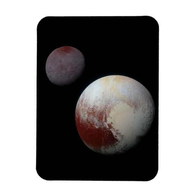 Pluto & Charon 9th or Dwarf Planet Solar System Magnet (Vertical)