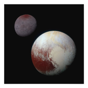 Pluto & Charon 9th or Dwarf Planet Solar System Photo Print