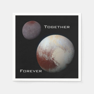 Pluto Charon Together Forever Cocktail Napkins