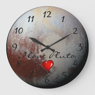 Pluto lovers large clock
