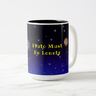 'Pluto Must Be Lonely' store banner Mug