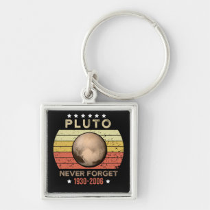 Pluto Never Forget 1930-2006 Key Ring