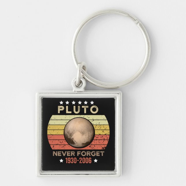 Pluto Never Forget 1930-2006 Key Ring (Front)