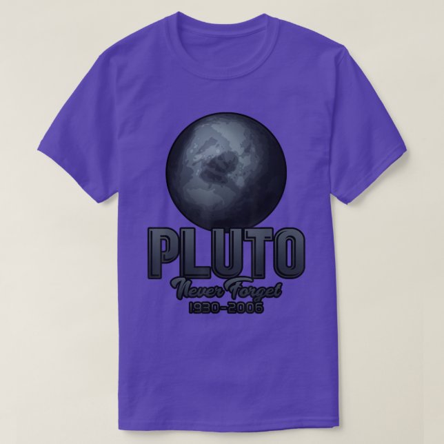 Pluto Never Forget 1930-2006 T-Shirt (Design Front)