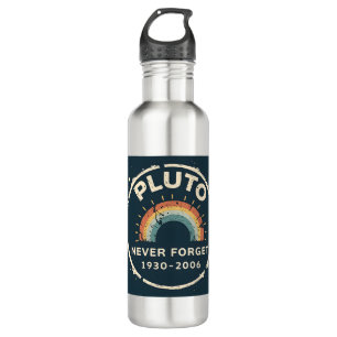 Pluto Never Forget 1930-2006 Vintage Retro Space 710 Ml Water Bottle
