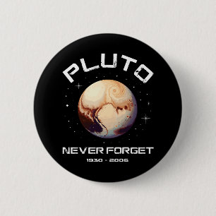 Pluto Never Forget 6 Cm Round Badge