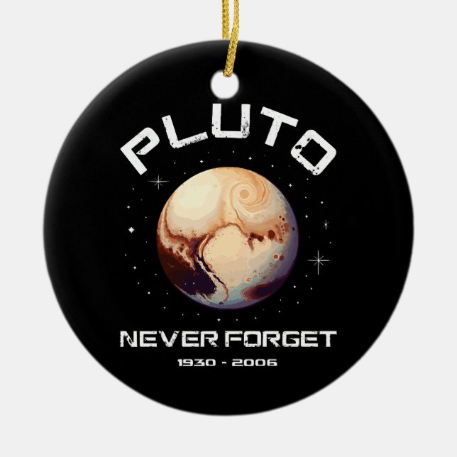 Pluto Never Forget Ceramic Ornament (Front)