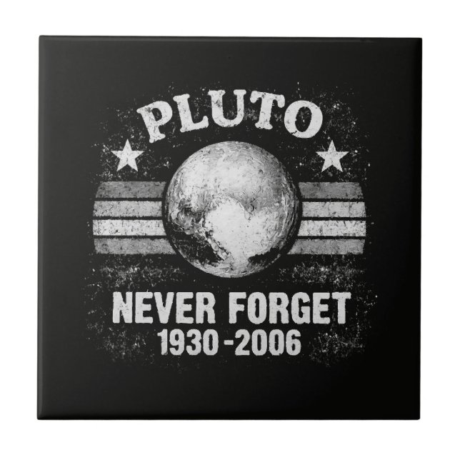 Pluto Never Forget Ceramic Tile (Front)