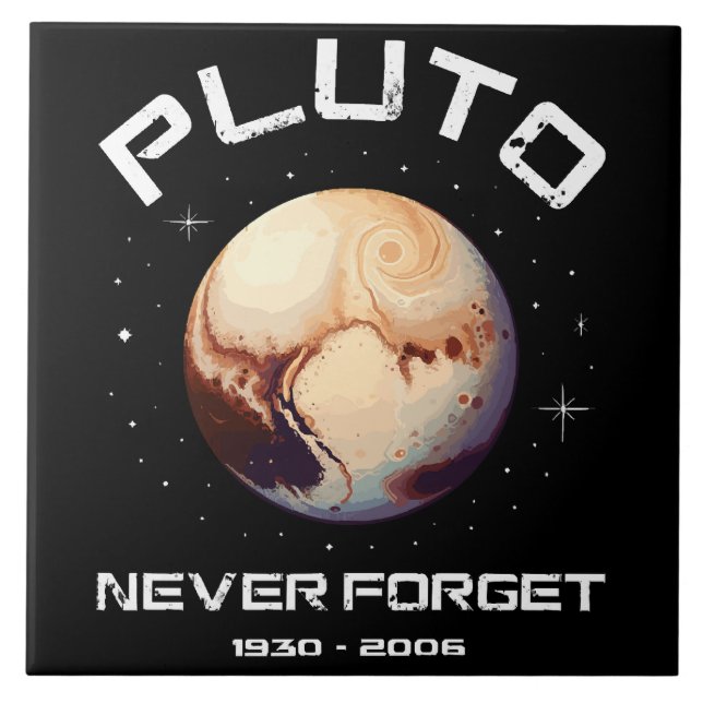 Pluto Never Forget Ceramic Tile (Front)