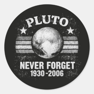 Pluto Never Forget Classic Round Sticker