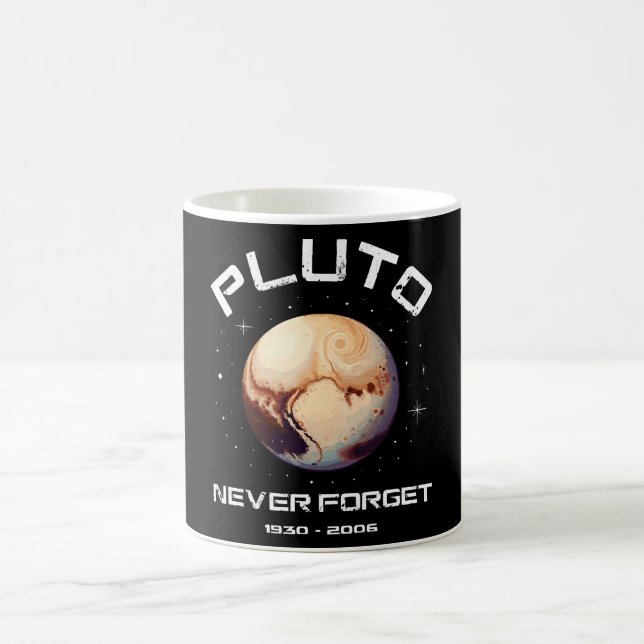 Pluto Never Forget Coffee Mug (Center)