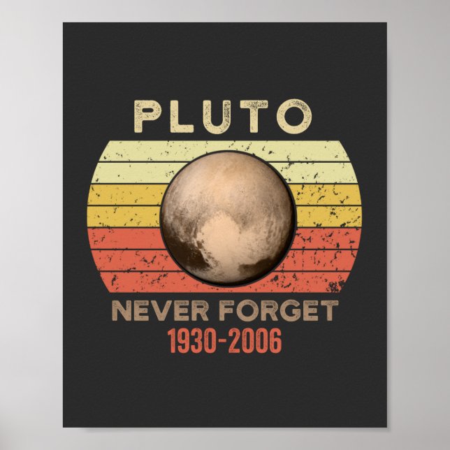pluto never forget, eris, moon, astronomy, astrono poster (Front)