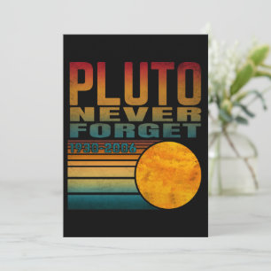 Pluto Never Forget Invitation