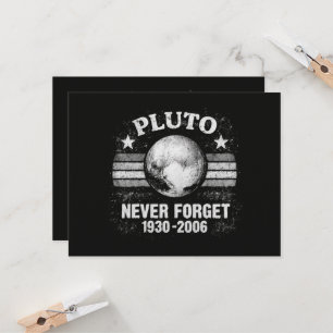 Pluto Never Forget Invitation