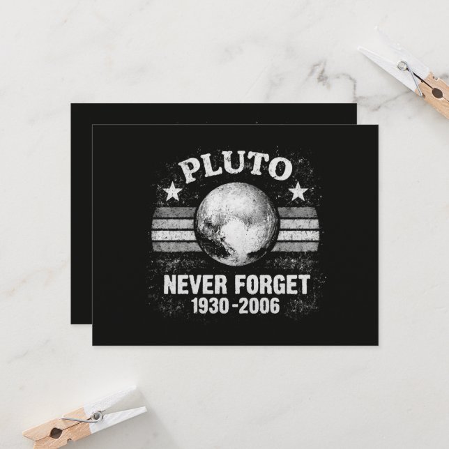 Pluto Never Forget Invitation (Front/Back In Situ)