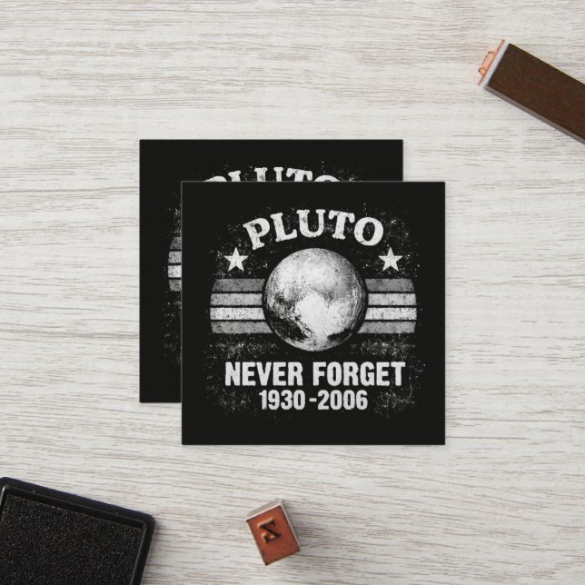 Pluto Never Forget Loyalty Card (Front/Back In Situ)