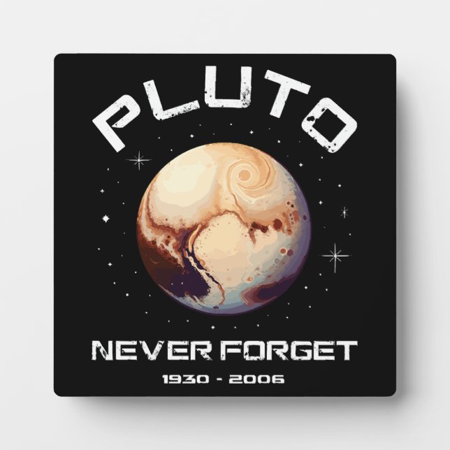 Pluto Never Forget Plaque (Front)