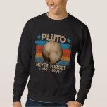 Pluto Never Forget  Retro Space Science 1 Sweatshirt<br><div class="desc">Pluto Never Forget  Retro Space Science 1</div>