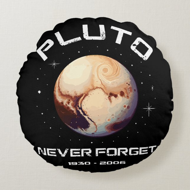 Pluto Never Forget Round Cushion (Front)