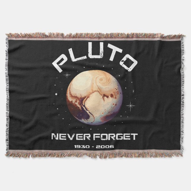 Pluto Never Forget Throw Blanket (Front)