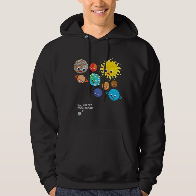 Pluto Planet Solar System Dwarf Planets Space Astr Hoodie (Front)