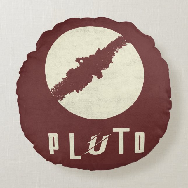 Pluto Planet Space Design Throw Pillow (Front)