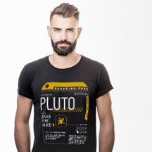 Pluto Planet Time Travel Boarding Pass