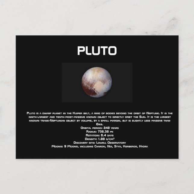 Pluto Postcard (Front)
