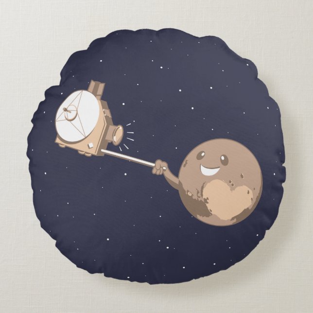 Pluto Selfie Round Cushion (Front)