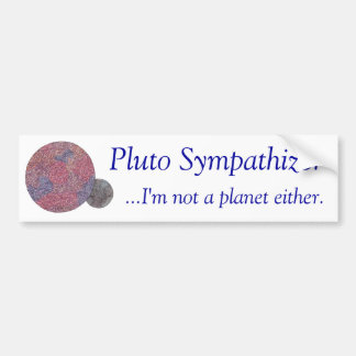 Pluto Sympathiser Bumper Sticker