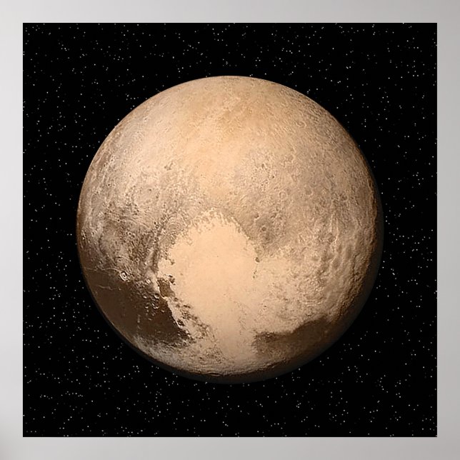 Pluto with Star Field - Poster (Front)