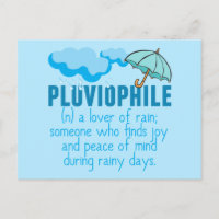 Pluviophile Rain Lover Pretty Blue Umbrella