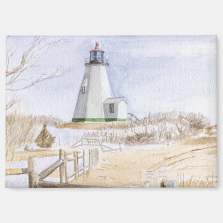 Plymought Lighthouse Watercolor Magnet