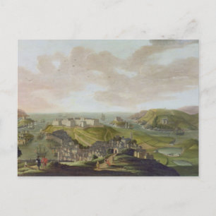 Plymouth, 1673 (oil on canvas) postcard