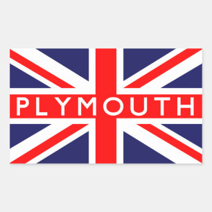 Plymouth : British Flag Rectangular Sticker