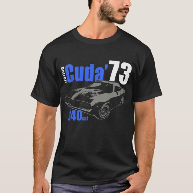 Plymouth Cuda Barracuda - Detroit - Mopar T-Shirt (Front)