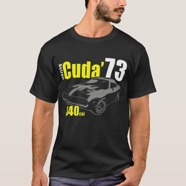 Plymouth Cuda Barracuda - Detroit - Mopar T-Shirt (Front)